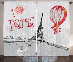 Paris Hot Air Balloon Curtain