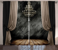 Dark Ball Room Chandelier Curtain