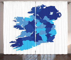 Coğrafya Perde İrlanda Şehir Sınırları Haritası Çizimi