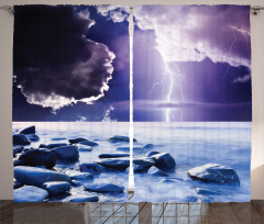 Mystic Dark Sky Scenery Curtain