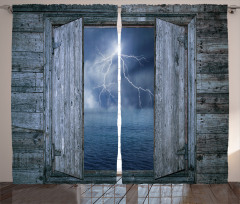 Thunder Bolt at Night Curtain