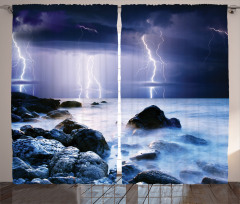 Stormy Weather in Summer Curtain