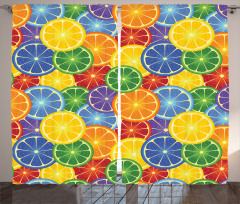 Tropic Orange Fruit Curtain