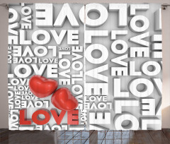 Valentines Romance Art Curtain