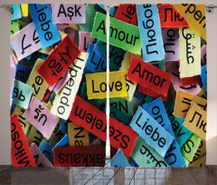 Words Composition Love Curtain