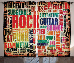 Music Rock 'n' Roll Poster Curtain