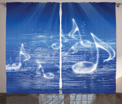 Music Nautical Melody Curtain