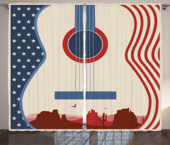 Country Music Guitar Curtain