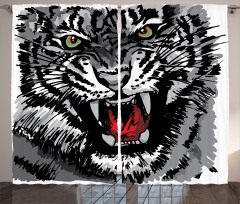 Tiger Roars Curtain