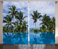 Infinity Pool Palm Curtain