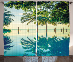 Pool Nearly Beach Curtain
