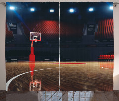 Empty Basketball Court Curtain