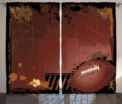 American Football Art Curtain