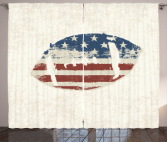 American Flag Football Curtain