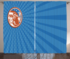 Pop Art American Football Curtain