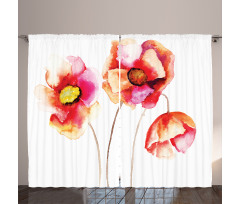Blooming Poppies Curtain