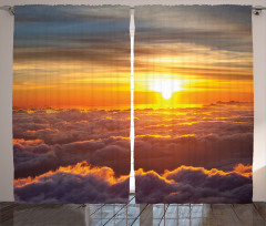 Sunset Scene on Clouds Curtain