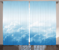 Peaceful Fluffy Clouds Curtain