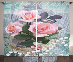 Vintage Rose Romance Curtain