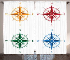 Colorful Compasses Curtain