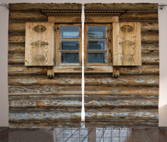 Wooden Cottage Shutter Curtain