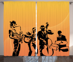 Jazz Quartet Stage Curtain