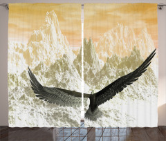 Eagle Flying Mountains Curtain