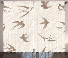 Flying Birds Curtain