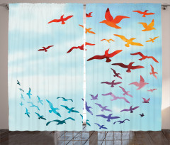 Flying Freedom Sky Art Curtain