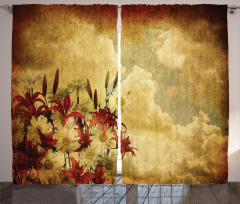 Retro Flower Chamomile Curtain
