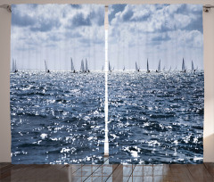 Sailing Boats Sunny Curtain