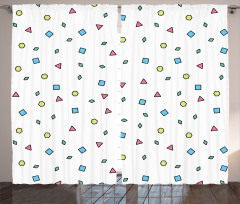 Colorful Geometric Shape Curtain