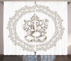 Mandala Ancient Symbol Asian Curtain