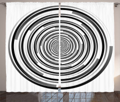 Abstract Art Spirals Curtain