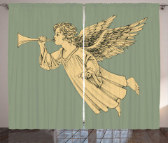 Flying Angel Art Curtain