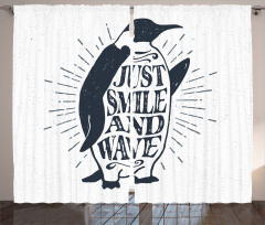 Penguin and Words Curtain