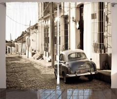 Old Car Cuba Street Curtain