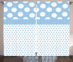 Baby Blue Polka Dots Curtain