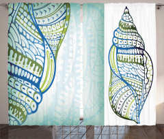 Seashell Ornate Motifs Curtain