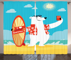 Polar Bear Selfie Surf Curtain