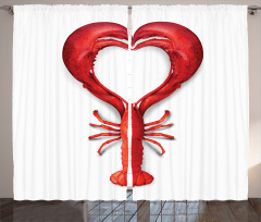 Seafood Lobster Heart Curtain
