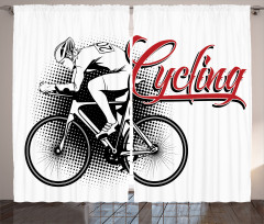 Cycling Man Sport Bike Curtain