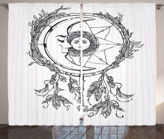 Dreamcatcher Moon Curtain