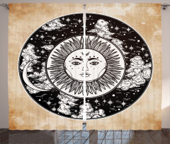 Sun Face Moon Curtain