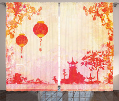 Chinese Lanterns Building Curtain