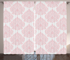 Pink Victorian Pattern Curtain