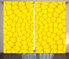 Corn Brick Abstract Art Curtain