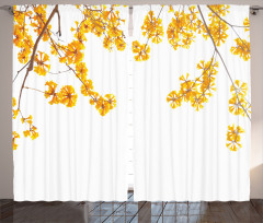 Blooming Flowers Garden Curtain