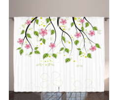 Branch with Flowers Curtain