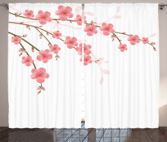 Cherry Blossom Artwork Curtain